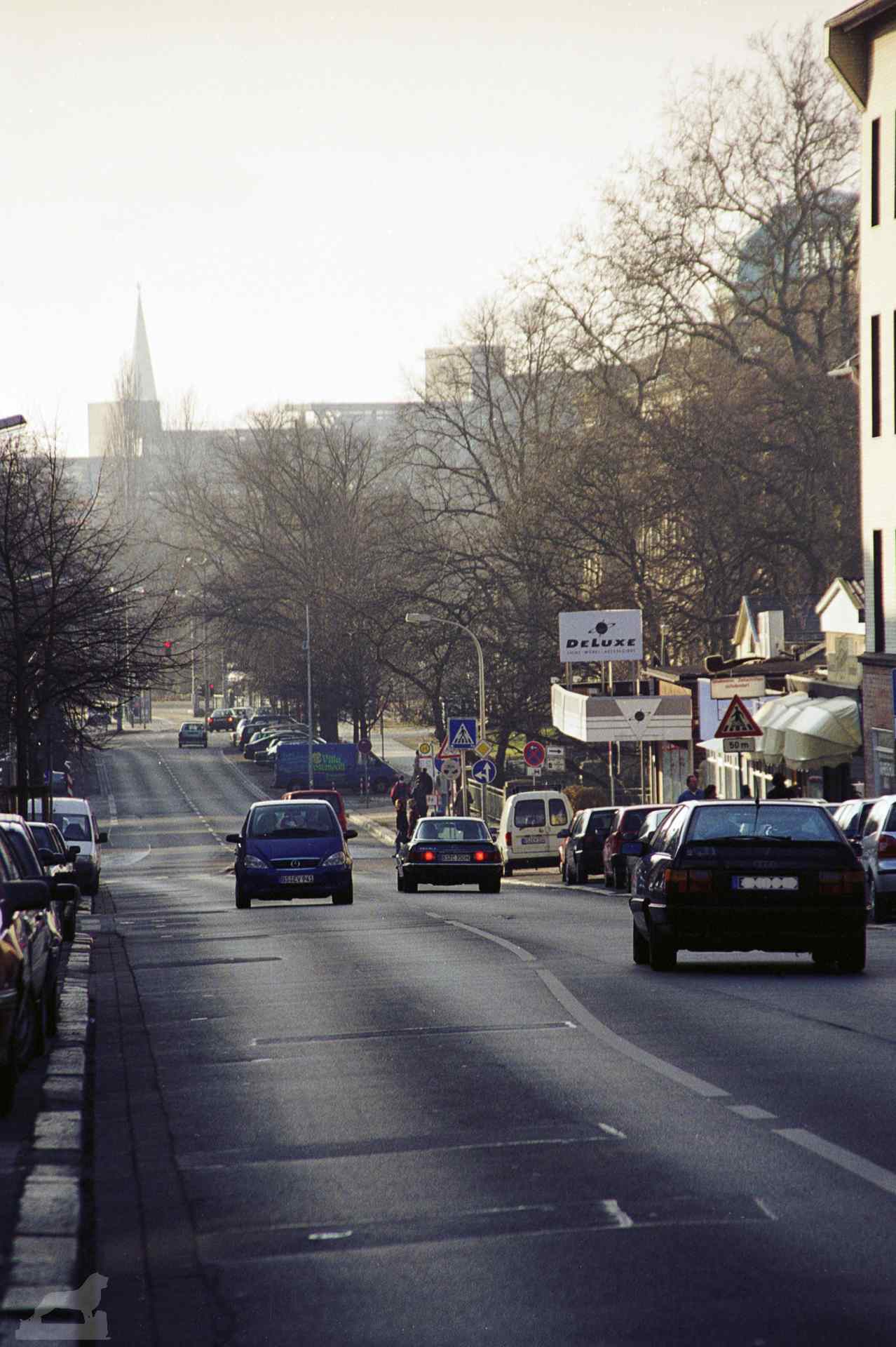 Blick von der Helmstedter Straße Richtung Bohlweg (vor Schloßrekonstruktion)