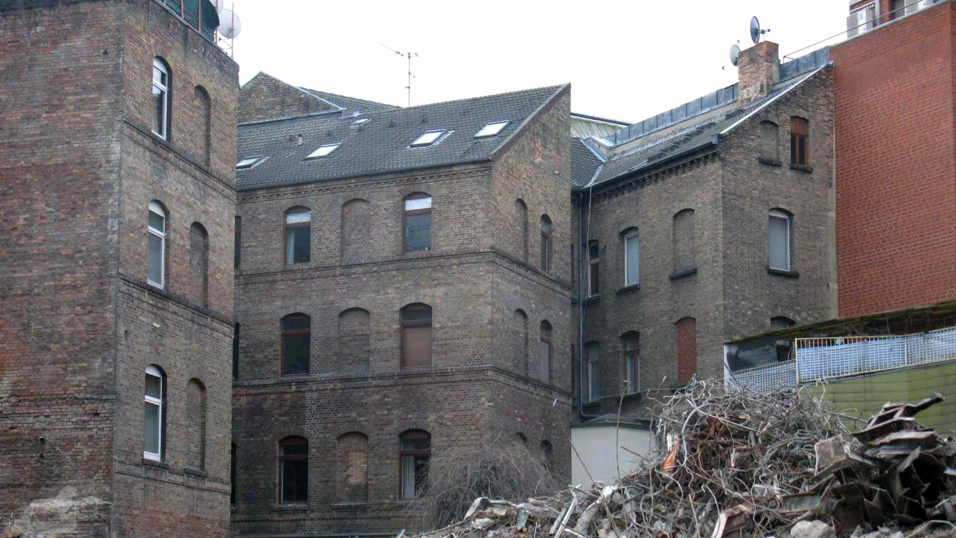 Rückseite der Häuser in der Friedrich-Wilhelm-Straße