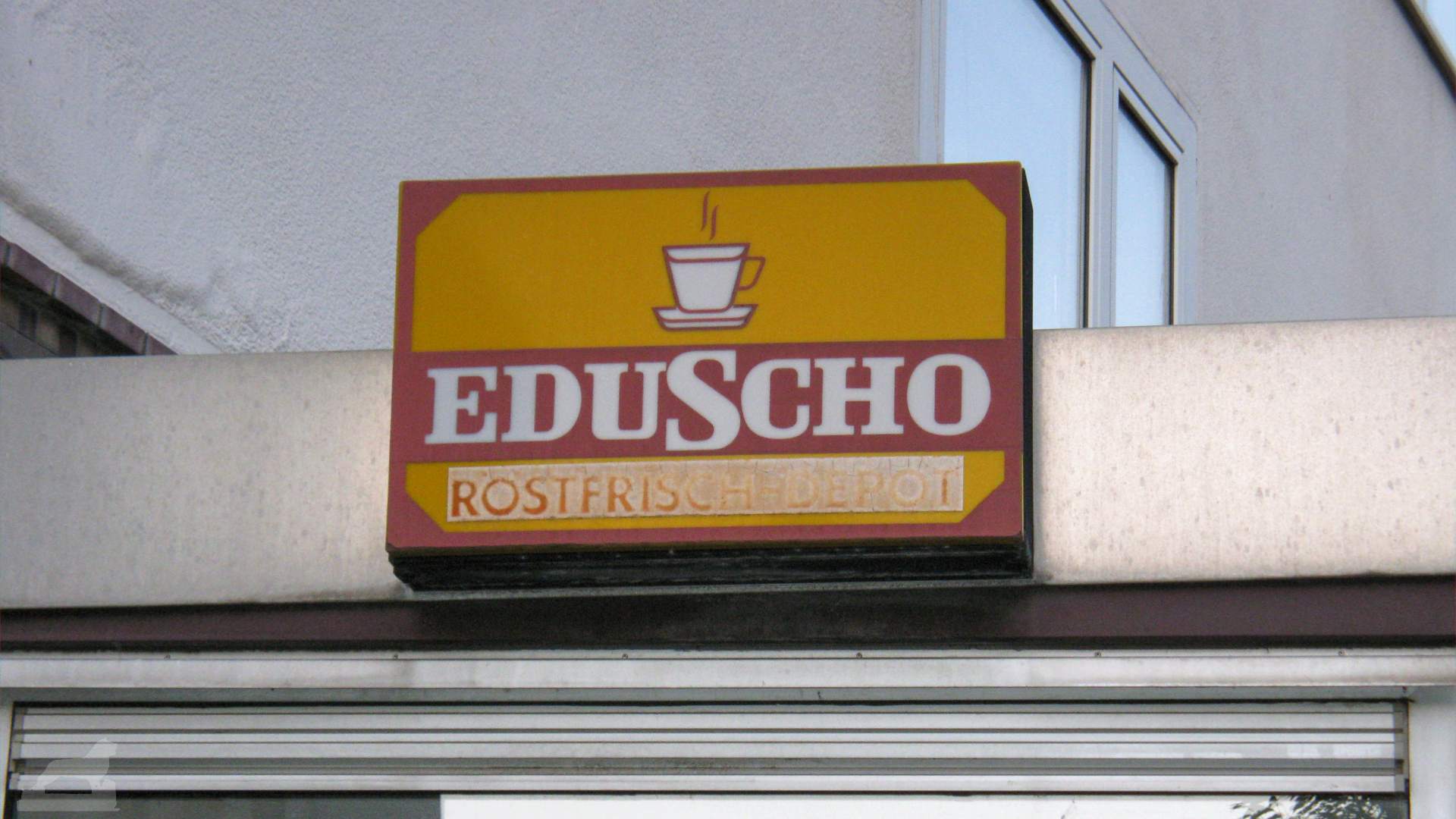 Altes Eduscho-Schild in der Waterloostraße