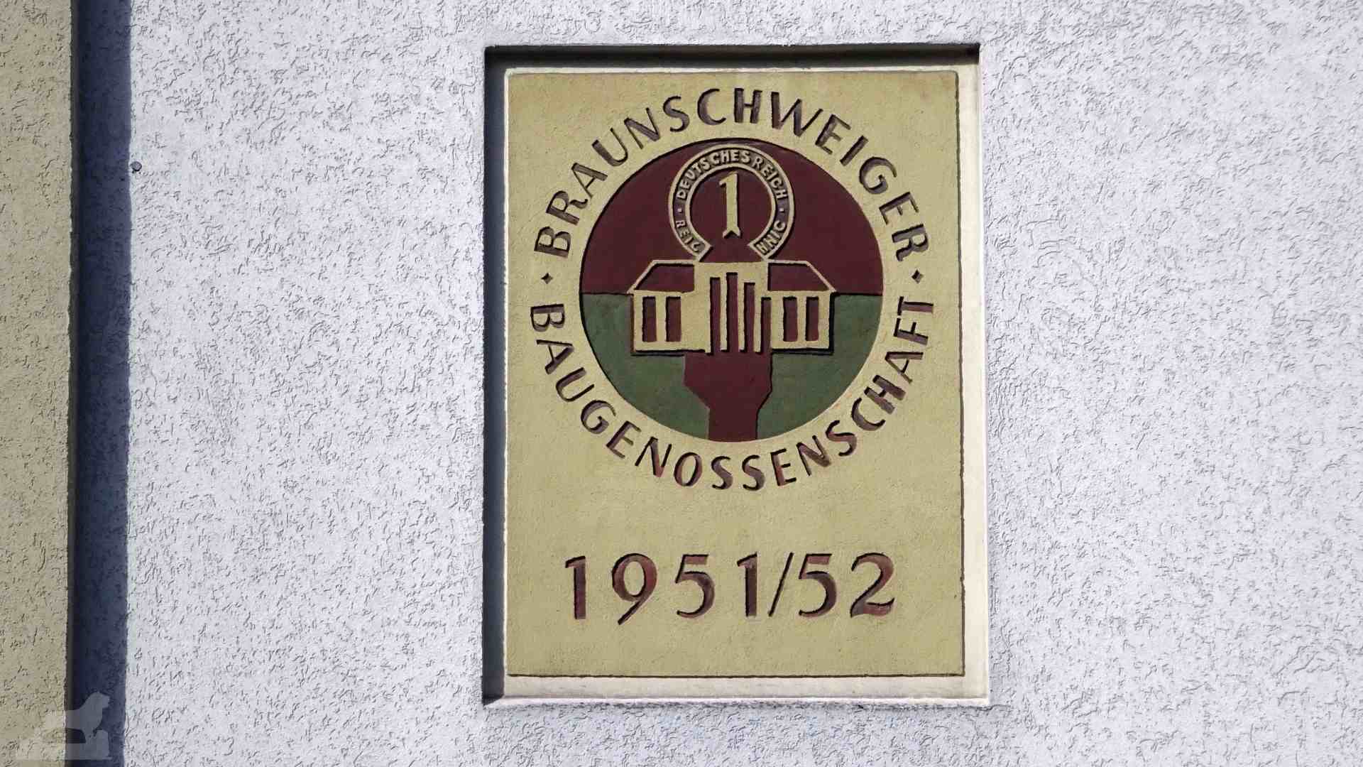 Logo der Braunschweiger Baugenossenschaft (BBG) in der Mauernstraße