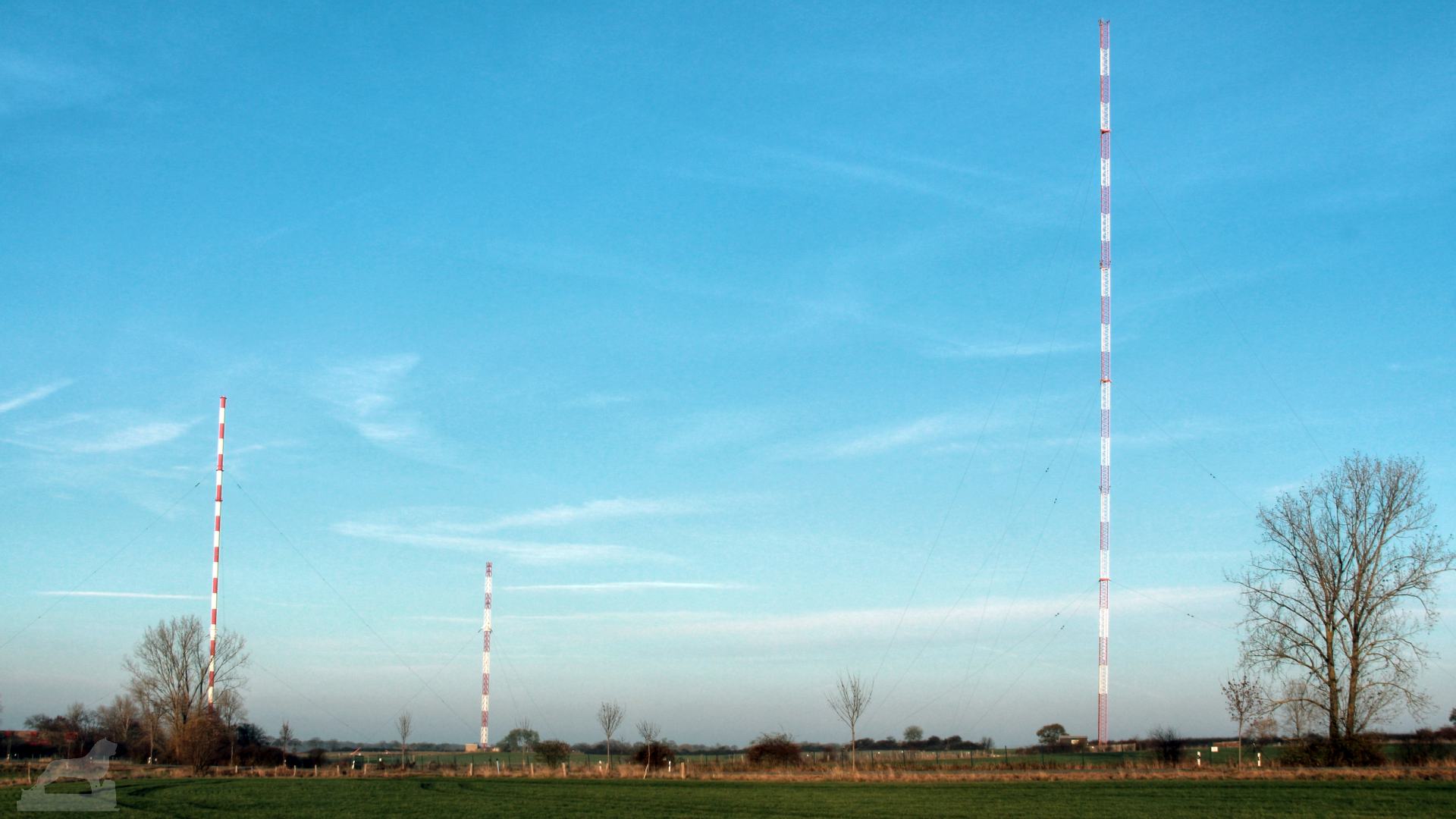 Antennen des ehemaligen Mittelwellensenders Braunschweig