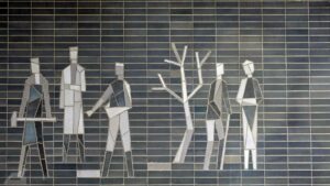Relief am ehemaligen Luftfahrt-Bundesamt in der Kurt-Schumacher-Straße