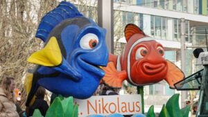 Karnevalsumzug Schoduvel 2023 - Motivwagen Aquarium
