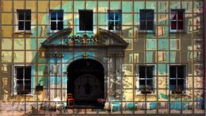 Portal in der Breiten Straße gemischt mit ehemaligen Expo-Pavillion (HbK)