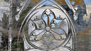 Rosette von St. Andreas vor Echo-Brücke