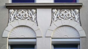 Jugendstil-Fassade in der Karl-Marx-Allee