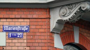 Straßenschild in der Marienstraße