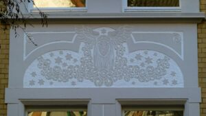 Jugendstilfassade in der Wilhelm-Raabe-Straße