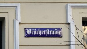 Altes Straßenschild in der Blücherstraße