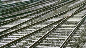 Gleise am Bahnhof Braunschweig (Dezember 2001)