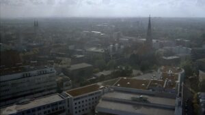 Blick von St. Andreas auf Innenstadt im Dezember 2004
