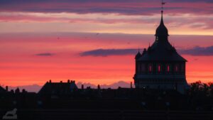 Wasserturm am Giersberg im Premium-Abendhimmel