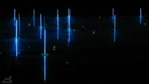 Lichtparcours 2010 - Installation am Portikusteich
