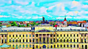Braunschweiger Residenzschloss im Comic-Heft-Stil