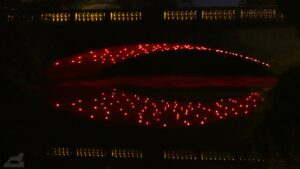 Lichtparcours 2024 - Evokation in Rot (Dauerinstallation)