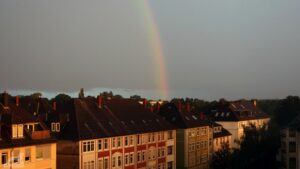 Regenbogen überm Andreeplatz