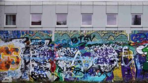 Grafitti in der ehemaligen Markthalle