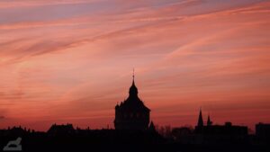 Abendhimmel am 3. März 2025 - Blick Richtung Wasserturm