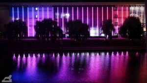 Illumination des Konzernforums der Autostadt