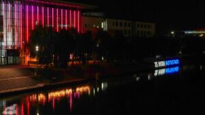 Illumination des Konzernforums der Autostadt