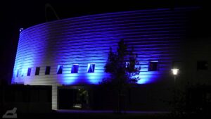 Volkswagenhalle bei Nacht