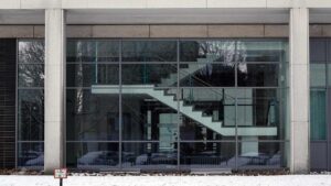 Treppe im Landesamt für Schule und Bildung in der Campestraße