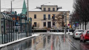 Blick vom Burchtorwall auf die Villa von Amsberg