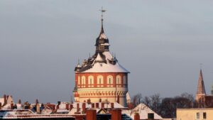 Wasserturm am Giersberg bei Sonnenaufgang