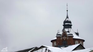 Spitze des Wasserturms am Giersberg