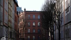 Blick durch die Comeniusstraße auf die Mars-La-Tour-Kaserne