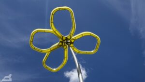 Blumenlampe am Westbahnhof