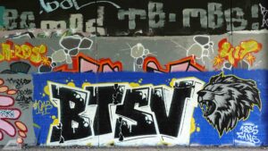 Grafitti am Skaterpark am Westbahnhof