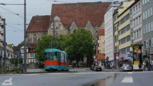 Braunschweig - Straßenbahn in der Stobenstraße