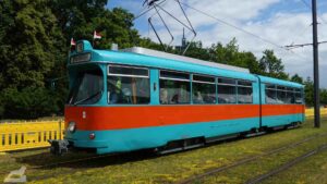 alte Straßenbahn auf der Kurt-Schumacher-Straße