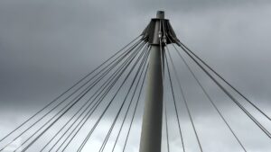 Wolfsburg ♦ Autostadt - Abspannung des VW-Pavillions