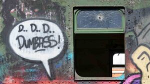 Grafitti an einem alten Waggon