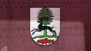 Waggon mit dem Wappen der Stadt Elbingerode