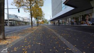 erstes Herbstlaub am Bohlweg (vor dem ehemaligen Galeria-Kaufhaus)